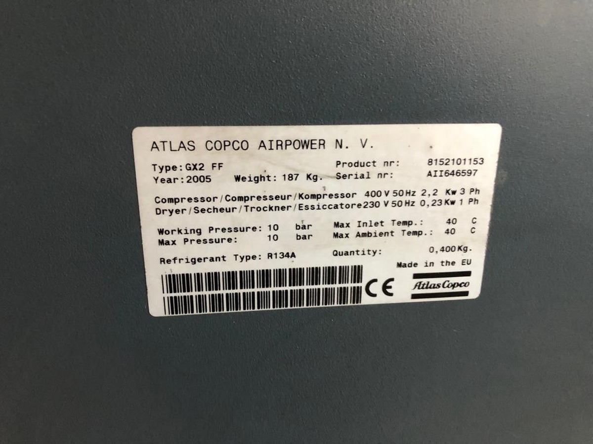 공기 압축기 ATLAS COPCO GX2FF : 사진 4