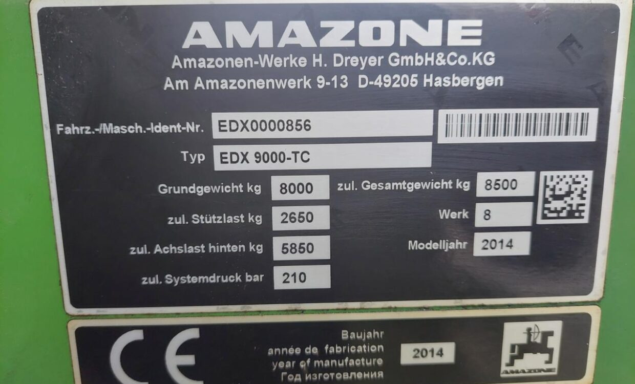 정밀 파종기 Amazone EDX 9000-TC MED GPS : 사진 7
