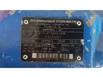 유압 Brueninghaus Hydromatik A10VO71DRG/31R - Load sensing pump : 사진 4