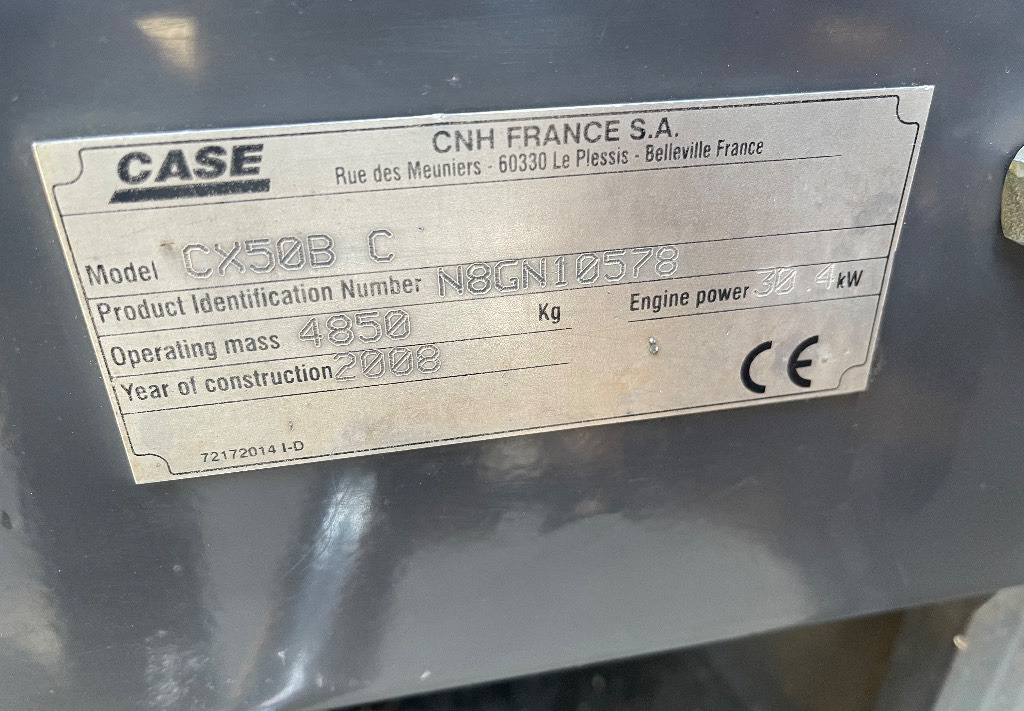 미니 굴삭기 CASE CX 50 B ZTS : 사진 3