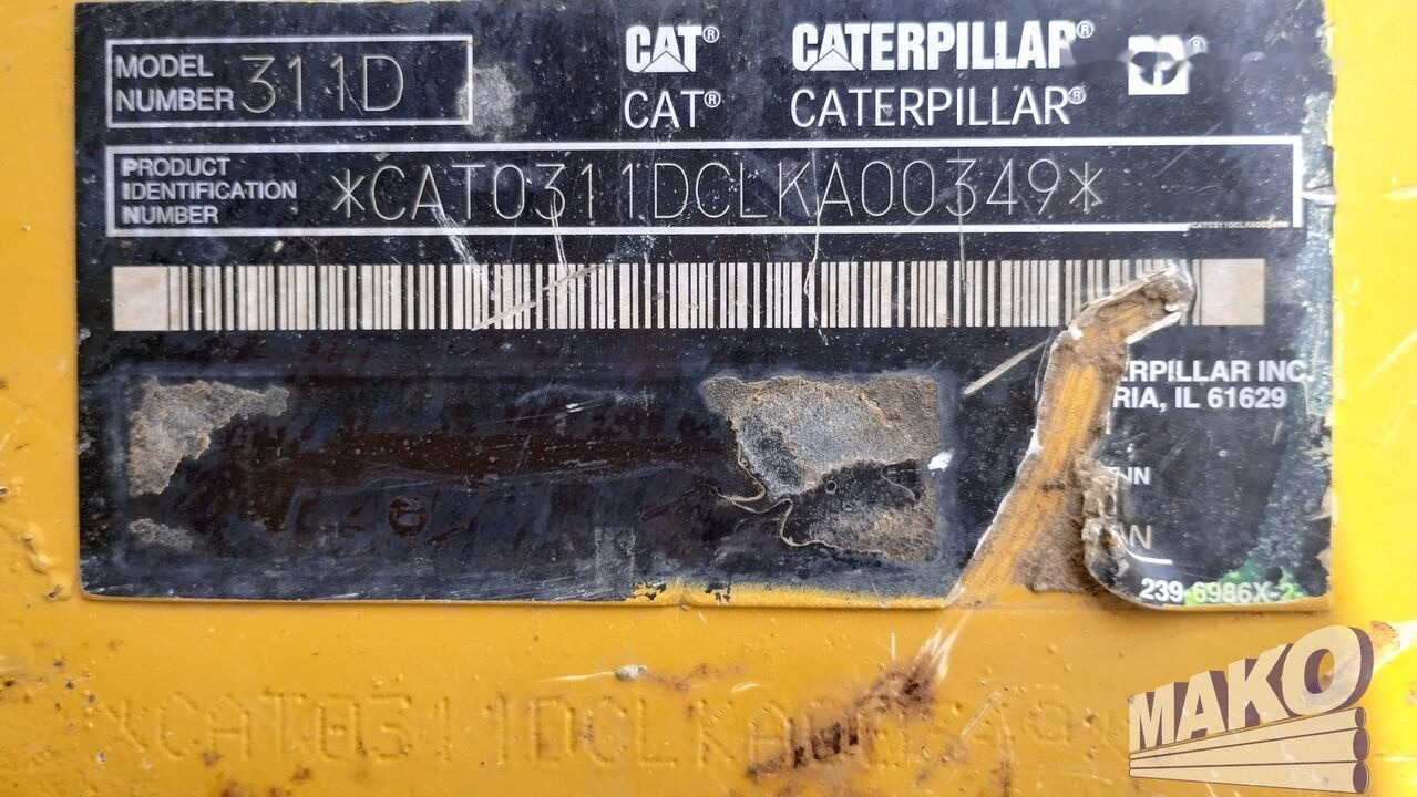 크롤러 굴삭기 CAT 311D : 사진 5