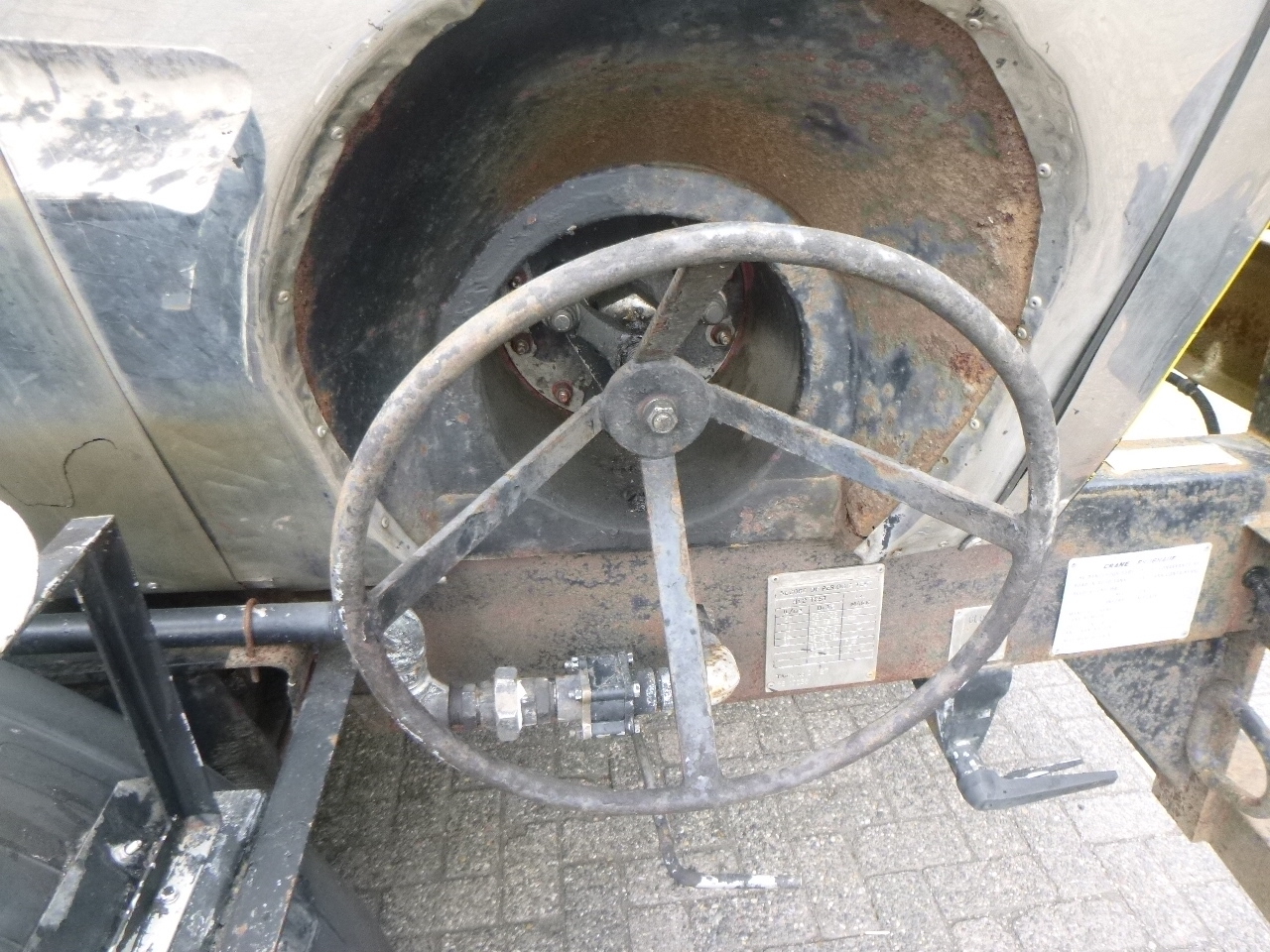유조 세미 트레일러 운반 물 역청 Crane Fruehauf Bitumen tank inox 28 m3 / 1 comp : 사진 13