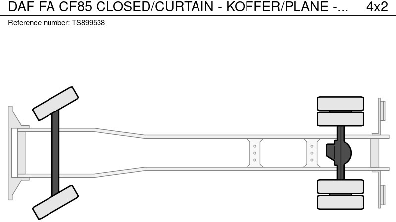 박스 트럭 DAF FA CF85 CLOSED/CURTAIN - KOFFER/PLANE - NL TOP TRUCK - TUV/APK 7/24 : 사진 14