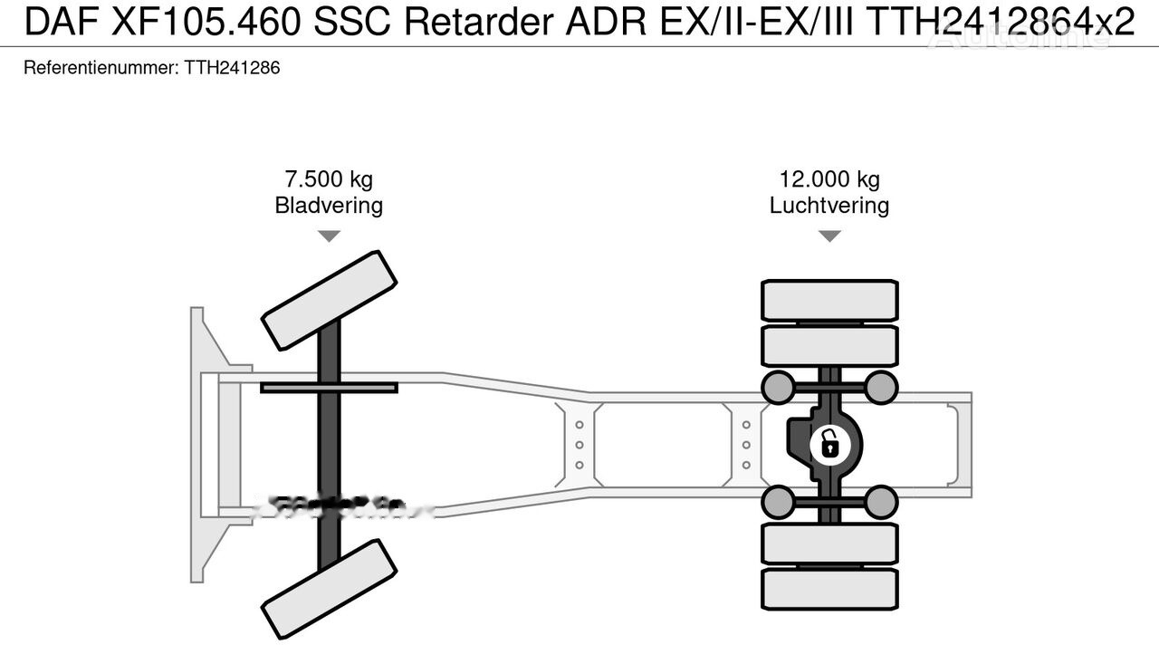 트랙터 유닛 DAF XF105.460 SSC Retarder ADR EX/II-EX/III : 사진 21