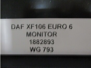 전기 설비 트럭 용 DAF XF106 1882893 MONITOR EURO 6 : 사진 2