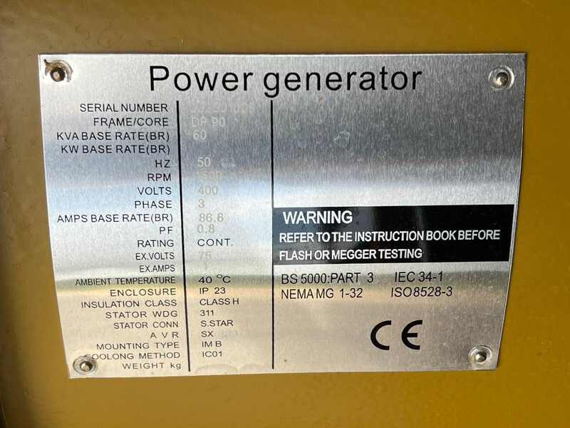 발전기 세트 Delta Power DP90 - 60 KVA New / Unused / CE : 사진 11