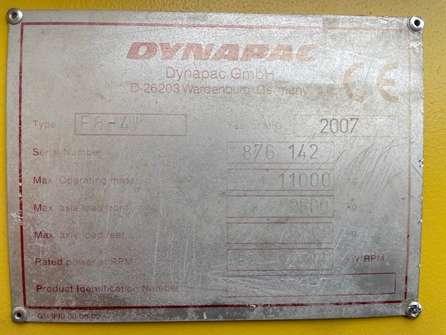 아스팔트 포장기 Dynapac F8-4W : 사진 15