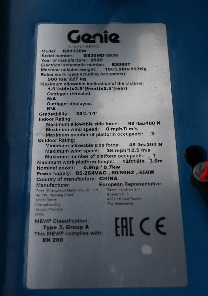 시저 리프트 Genie GS1330M Valid inspection, *Guarantee! All-Electric : 사진 7