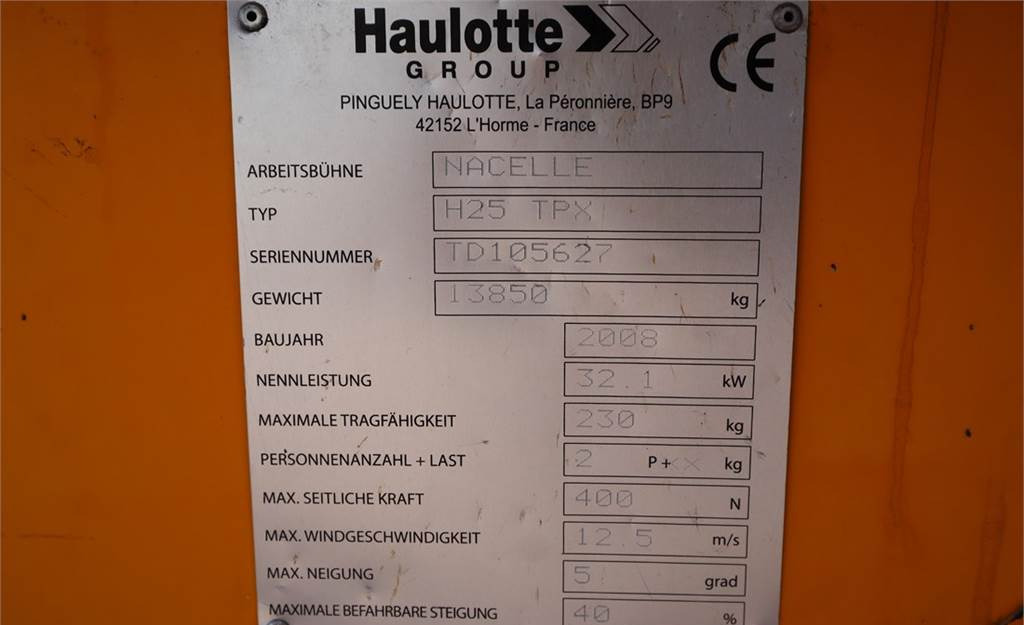 텔레스코픽 붐 Haulotte H25TPX Diesel, 4x4 Drive, 25.3m Working Height, 17 : 사진 7