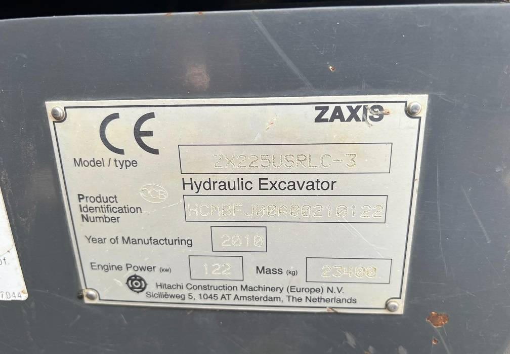 크롤러 굴삭기 Hitachi ZX 225 USR LC-3 : 사진 21