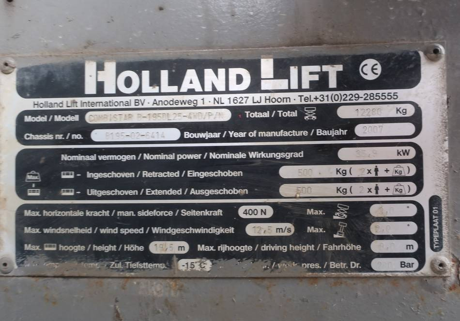 시저 리프트 Holland Lift B-195DL25 4WD Diesel 4x4 Scissor Work Lift 2150cm : 사진 10
