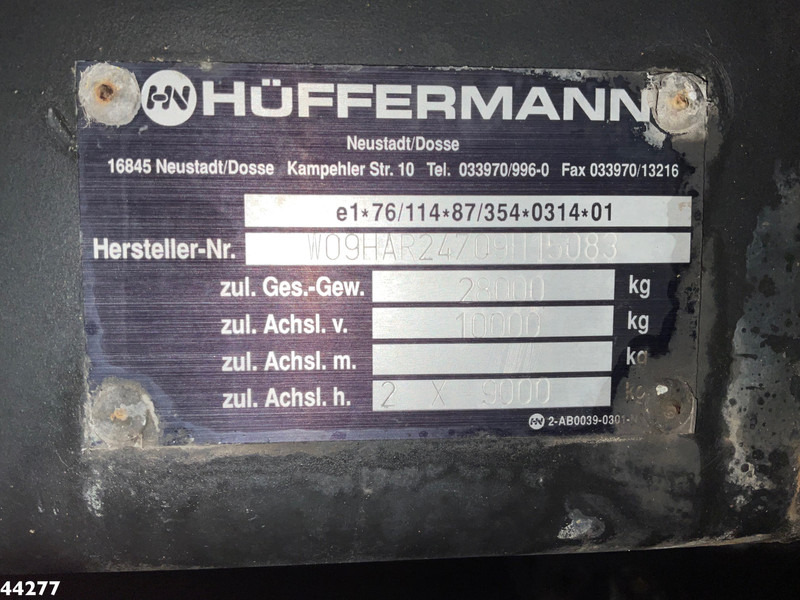 리스 Huffermann 3-assige containeraanhangwagen Huffermann 3-assige containeraanhangwagen : 사진 11
