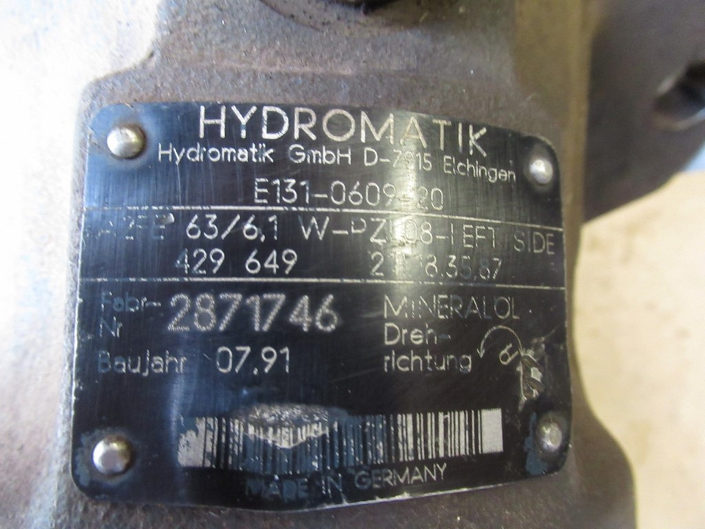 유압 모터 건설기계 용 Hydromatik A2FE63/6.1W-PZL08-LEFT SIDE - : 사진 5