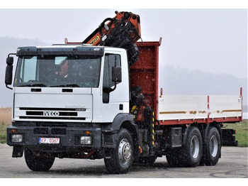 드롭사이드/ 플랫베드 트럭, 크레인 트럭 IVECO Eurotrakker 280E35 : 사진 4