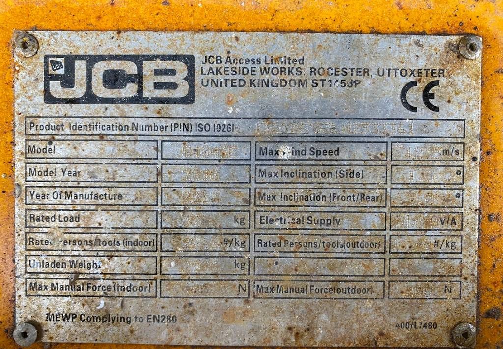 시저 리프트 JCB S4046E Electric Scissor Work Lift 1390cm : 사진 10