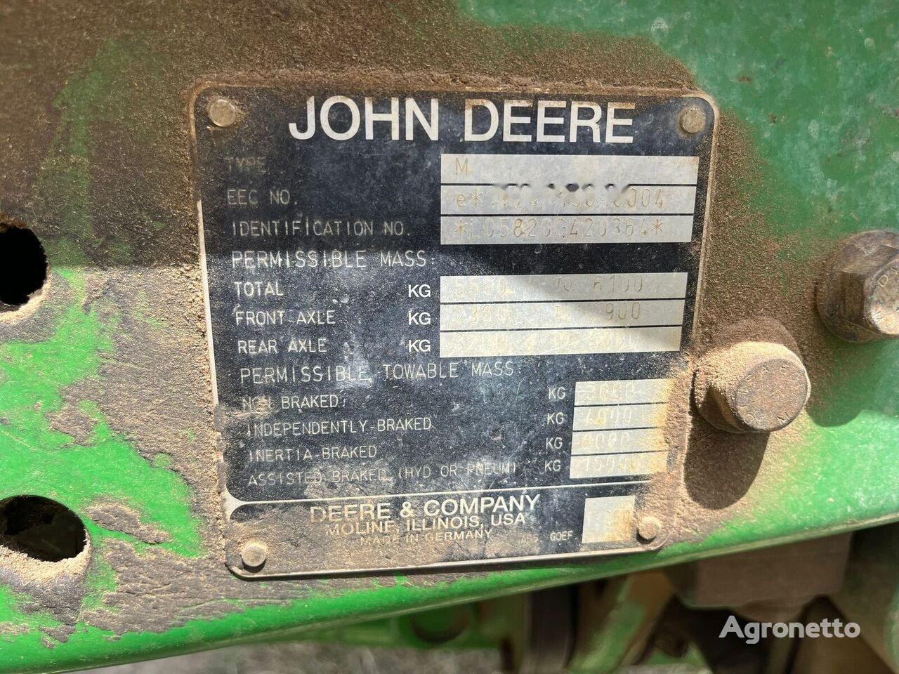 장궤형 트랙터 John Deere 5820 : 사진 11