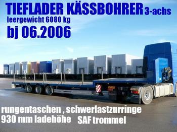 Kässbohrer JB / JUMBO TIEFLADER PLATTFORM rungen/ 4 to.zurr - 저하대 세미 트레일러