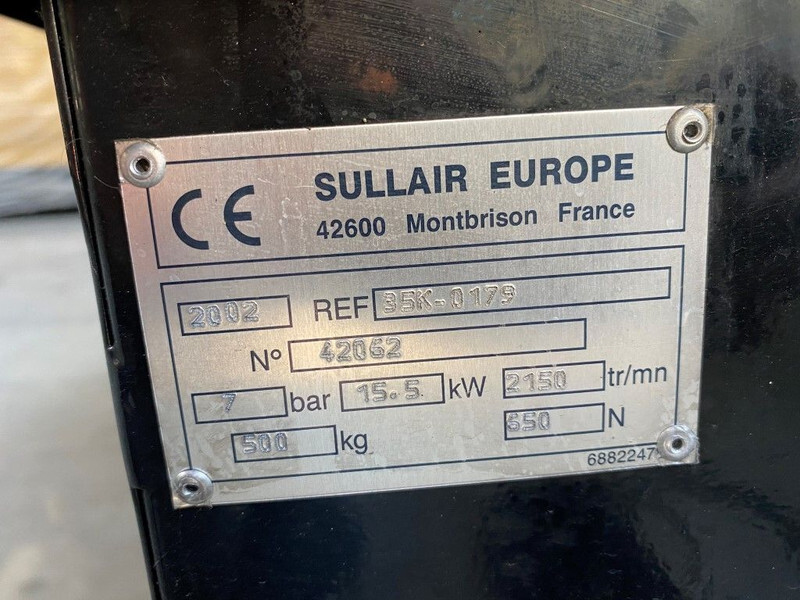 공기 압축기 Kubota Sullair 15.5 kW 7 bar 2000 L / min Diesel Schroefcompressor : 사진 9
