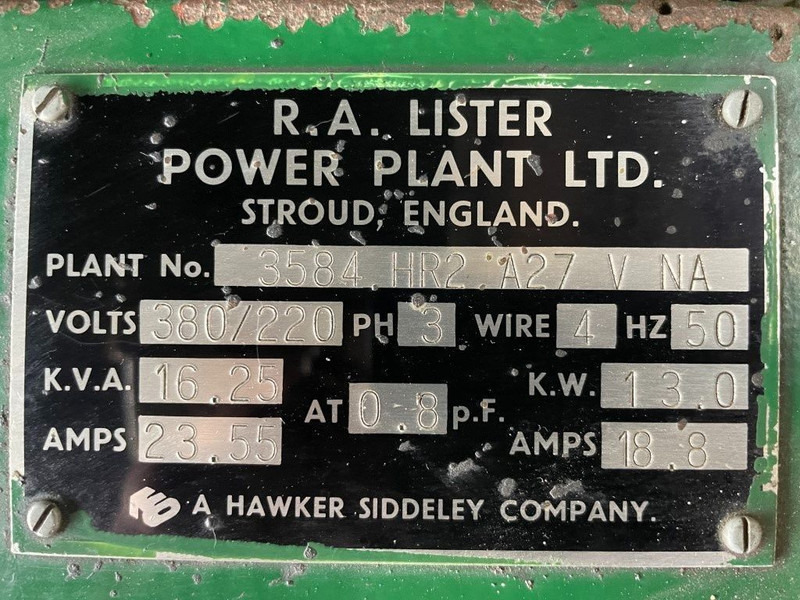 발전기 세트 Lister HR2A - 16 kVA generatorset : 사진 11