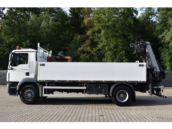 크레인 트럭, 드롭사이드/ 플랫베드 트럭 MAN TGM 18.290 BL/Baustoff,HIAB XS-144 PRO/AHK,E5 : 사진 2