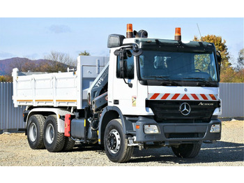 크레인 트럭, 덤프트럭 Mercedes-Benz ACTROS 2641 Kipper 4,90m + EFFER 110E-2S / 6x4 : 사진 3