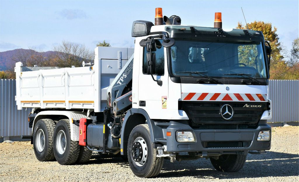 크레인 트럭, 덤프트럭 Mercedes-Benz ACTROS 2641 Kipper 4,90m + EFFER 110E-2S / 6x4 : 사진 3