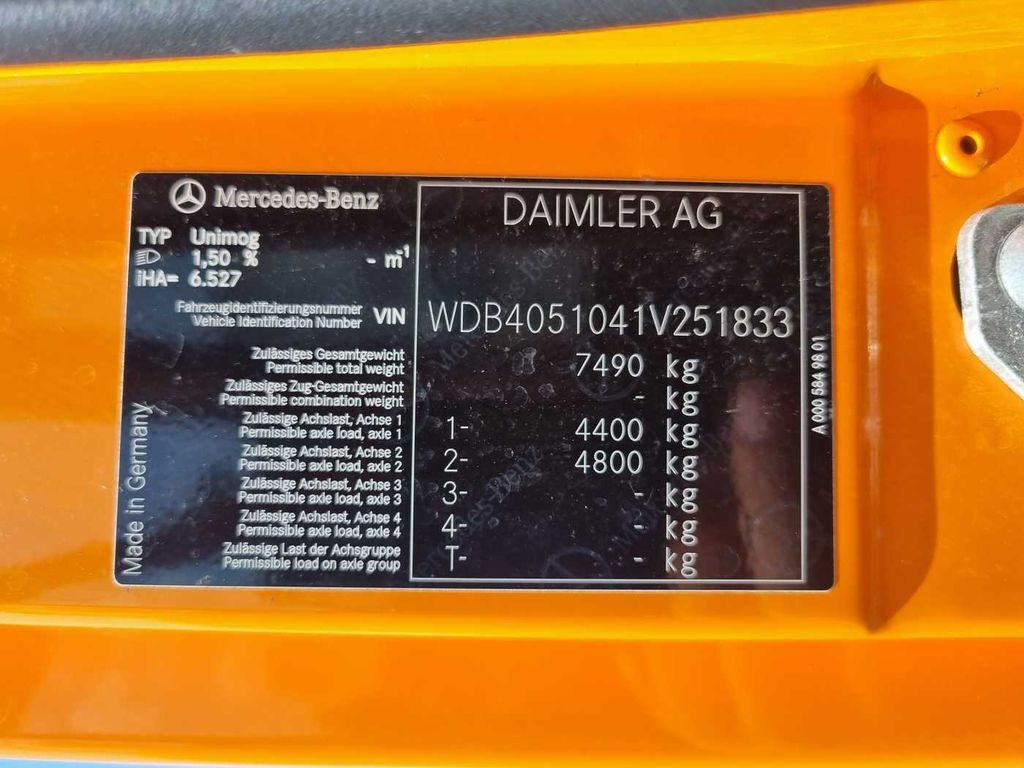 덤프트럭 Mercedes-Benz Unimog U318 4x4 Hydraulik, Klima, Zapfwelle : 사진 14