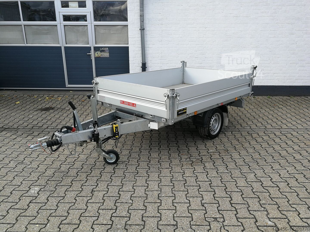 신규 덤프 트레일러 Pongratz 1800kg elektro Heckkipper für Profis RK 260 1800 Stahlboden direkt verfügbar : 사진 2