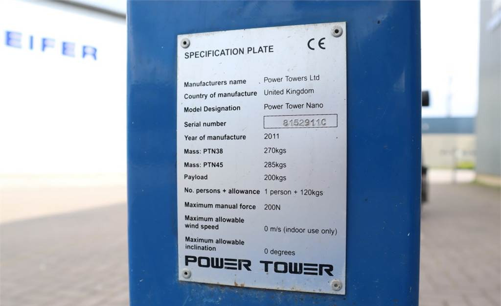 관절 붐 Power TOWER NANO SP Electric, 4.50m Working Height, 200k : 사진 10