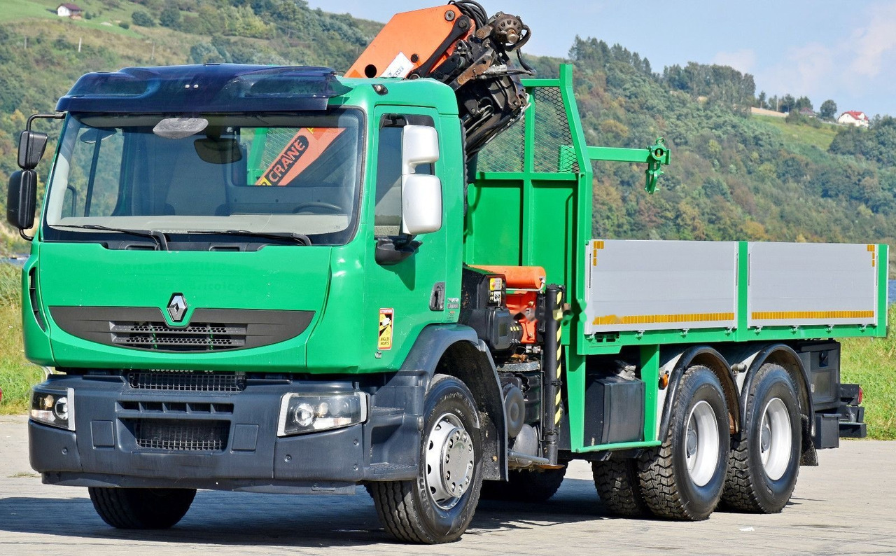 드롭사이드/ 플랫베드 트럭, 크레인 트럭 Renault Premium 370 DXI : 사진 4