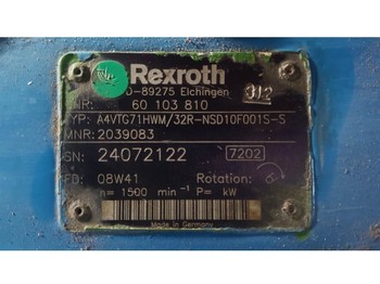 유압 Rexroth A4VTG71HWM/32R - Drive pump/Fahrpumpe/Rijpomp : 사진 4