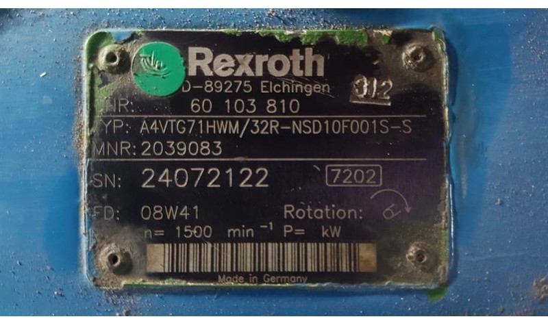 유압 Rexroth A4VTG71HWM/32R - Drive pump/Fahrpumpe/Rijpomp : 사진 5