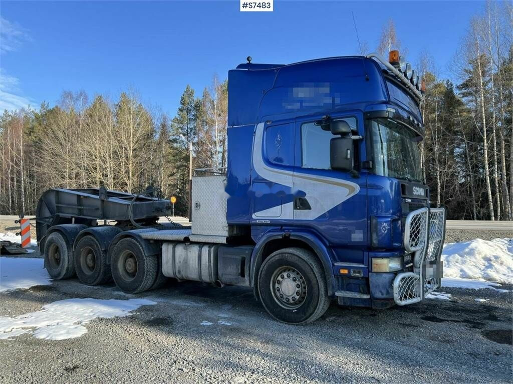 트랙터 유닛 Scania 164 G , 8X4*4, 580 with machine trailer, Tridem : 사진 9