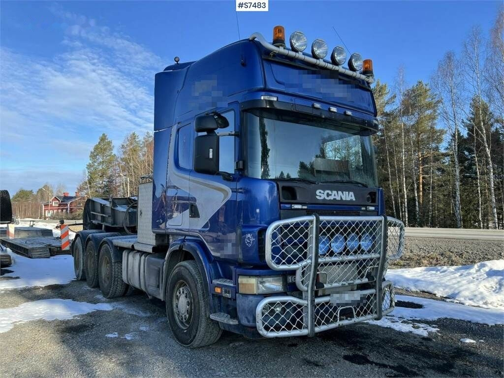 트랙터 유닛 Scania 164 G , 8X4*4, 580 with machine trailer, Tridem : 사진 8