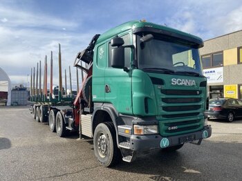 트랙터 유닛 Scania 6X4X4 Holz Komplettzug, Kran Palfinger Epsilon : 사진 1