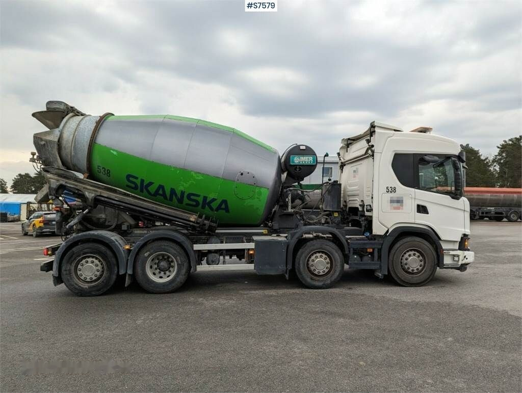 콘크리트 믹서 트럭 Scania G450 8x2 Concrete truck with chute : 사진 48
