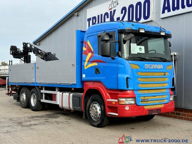 드롭사이드/ 플랫베드 트럭, 크레인 트럭 Scania R400 Atlas Tirre 191L 9m=1,7t. 7m Ladefl. 1.Hand : 사진 13