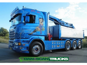 크레인 트럭 Scania R560 V8 Crane Hiab 266. pendel tipper. Air/ Air suspension : 사진 2
