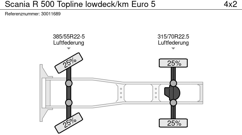 트랙터 유닛 Scania R 500 Topline lowdeck/km Euro 5 : 사진 13