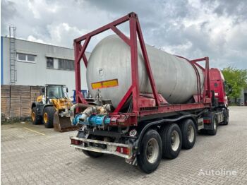 컨테이너 운반 장치/ 스와프 보디 세미 트레일러 운반 물 컨테이너 Schmidt CKSA 10/22-20 Containerkippchassis mit Lebensmitteltank : 사진 5