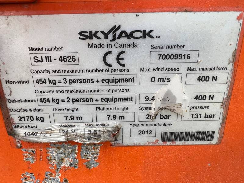 시저 리프트 Skyjack SJ4626 elektro 10m (1659) : 사진 11
