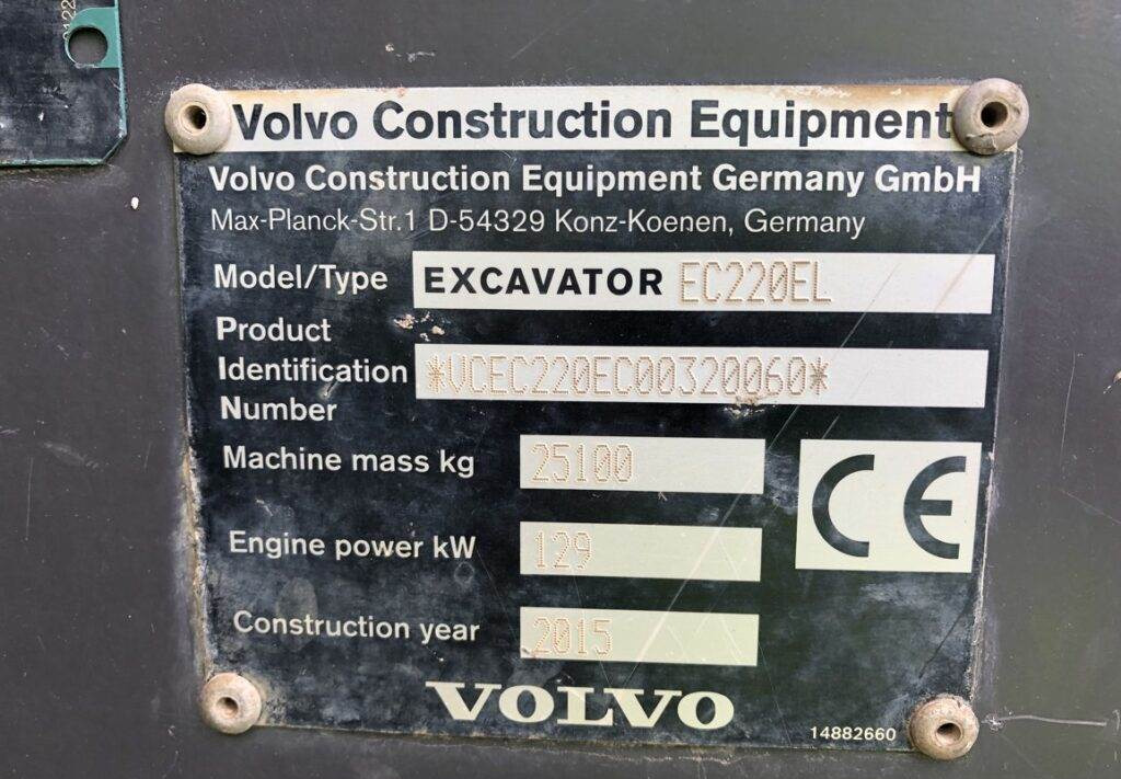 크롤러 굴삭기 Volvo EC220EL : 사진 19