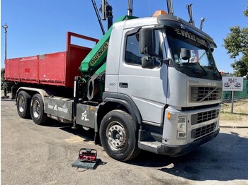 후크 리프트 트럭, 크레인 트럭 Volvo FM 12.420 ABROLKIPPER + KRAN PALFINGER PK23002 - 5x - RADIO - 2 CONTAINERS INCLUDED - BE TRUCK : 사진 1