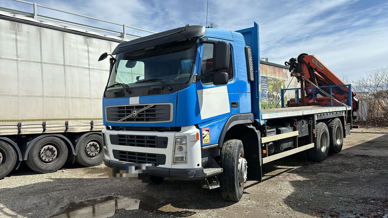드롭사이드/ 플랫베드 트럭, 크레인 트럭 Volvo FM 370 : 사진 2