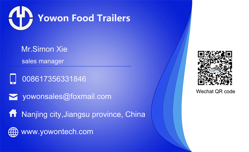 신규 자판기 트레일러 운반 물 음식 YOWON mobile fast food vending trailer factory price catering truck : 사진 8