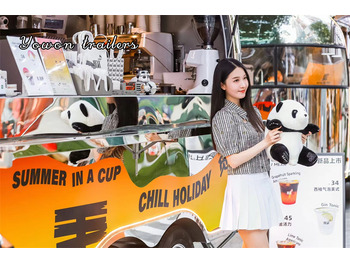 신규 자판기 트레일러 운반 물 음식 YOWON shiny stainless steel food vending cart mobile stream line trailer : 사진 4