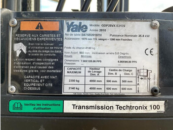 디젤 지게차 Yale GDP25VS 2.5 ton Triplex Freelift Sideshift Diesel Heftruck : 사진 5
