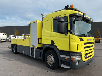 드롭사이드/ 플랫베드 트럭, 크레인 트럭 Scania P400 LB 4x2 MLB Euro 5 - 324 tkm. : 사진 2