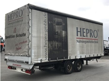 커튼사이더 트레일러 KRUKENMEIER Tandemanhänger TLPS 11, Edscha, 7,2 m Schiebeplane : 사진 1