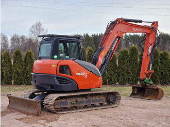 미니 굴삭기 KUBOTA KX080-4. Metal tracks. : 사진 5